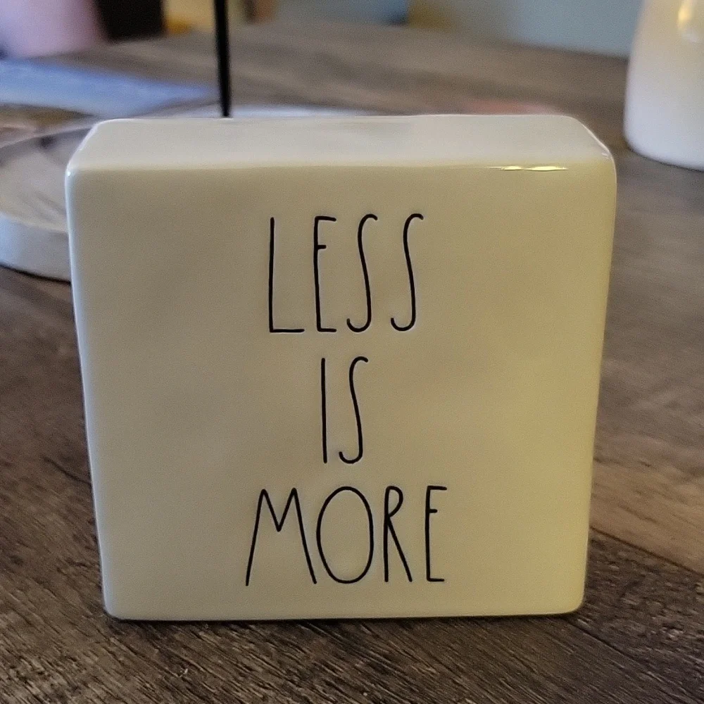 Less is More/More or Less Rae Dunn Blocl - Picture 2 of 5